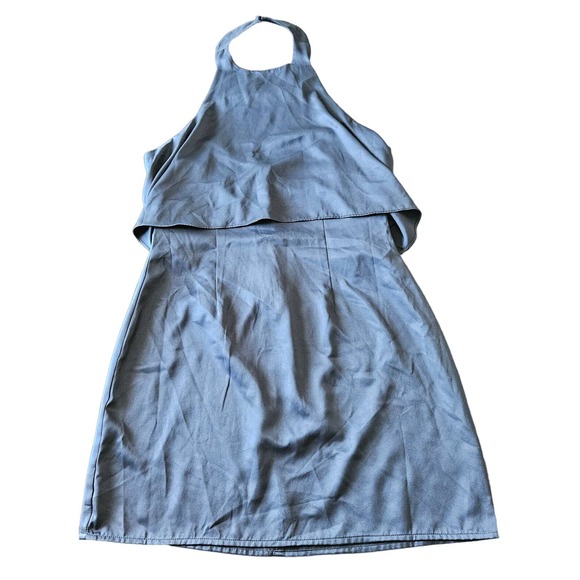 Modern Citizen Women's Navy Blue‎ Satin Halter Neck Mini Dress. Size M - Picture 1 of 12